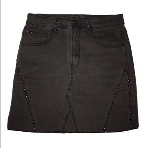 Black Denim Jean Mini Skirt